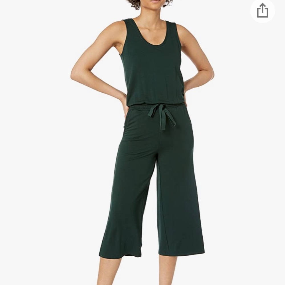 Sleeveless Wideleg Cropped Jumpsuit